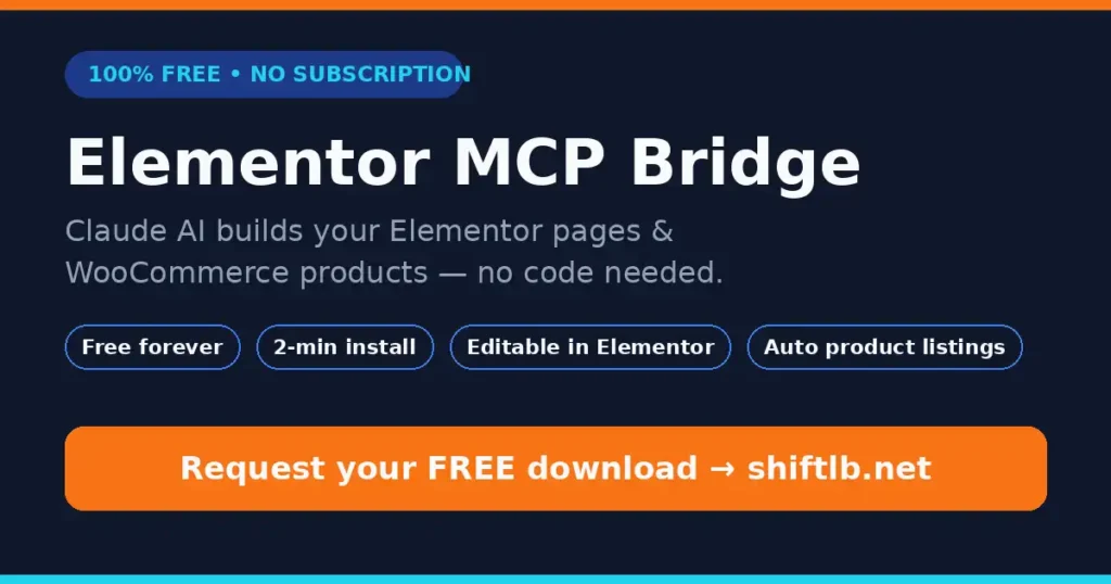 elementor woocommerce mcp bridge